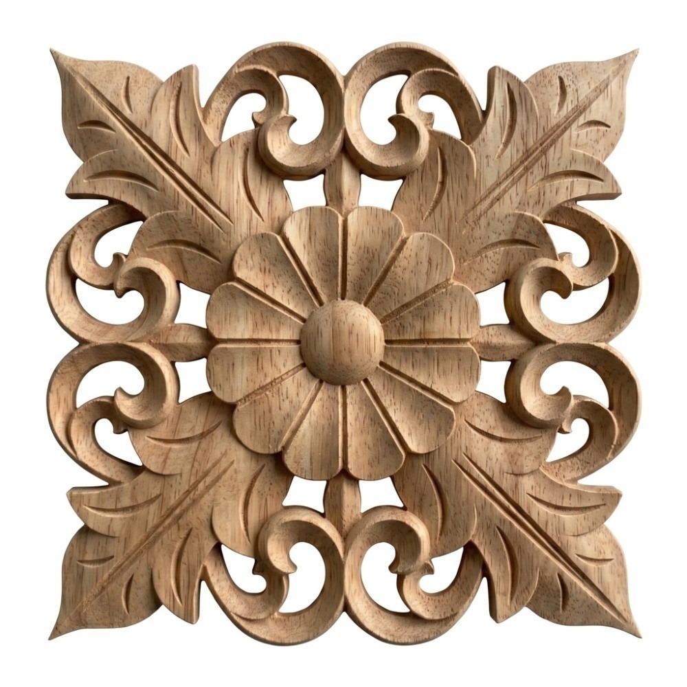Craft Embellishments - Décoration d'intérieur en bois sculpté, applique
