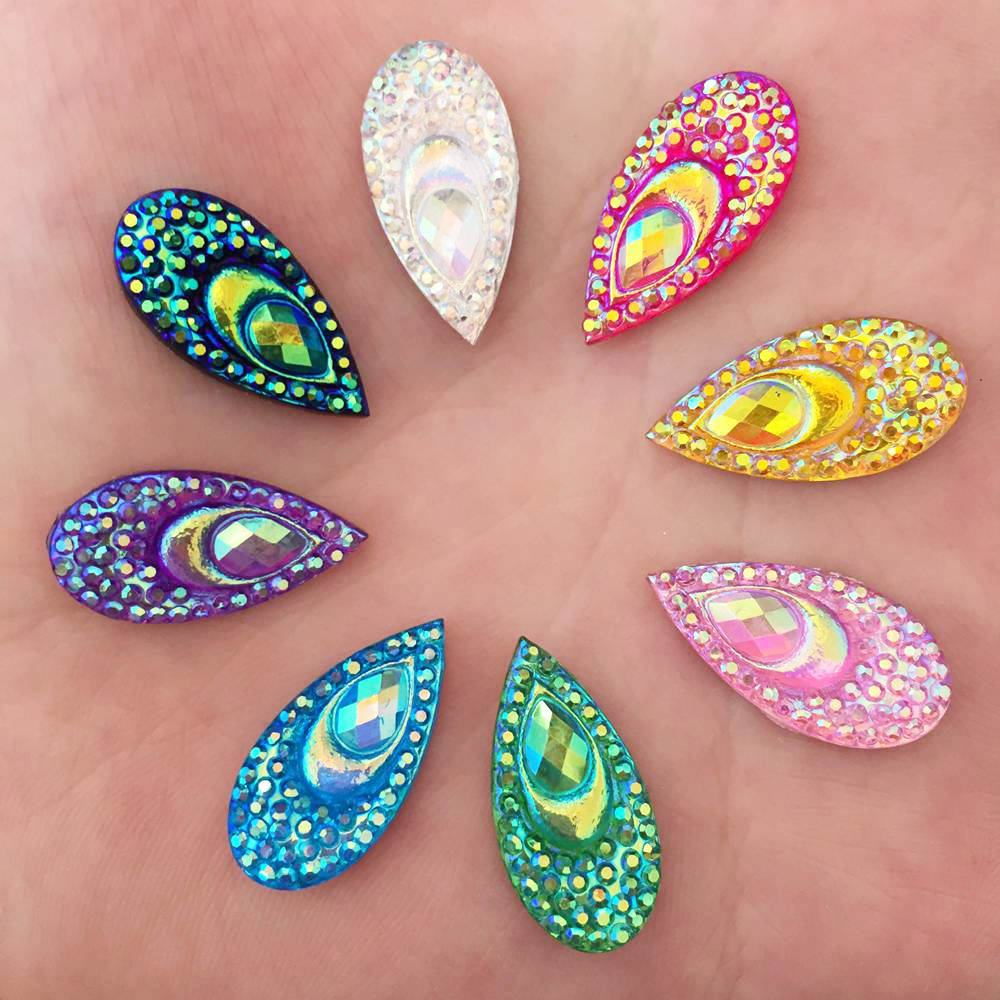 Embellishment Glue Craft - Strass en forme d'oeil de paon