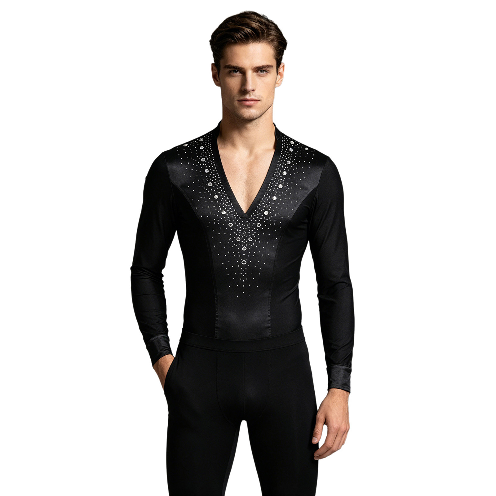 Rhinestone Banding Trim - Justaucorps de danse Jazz latine pour
