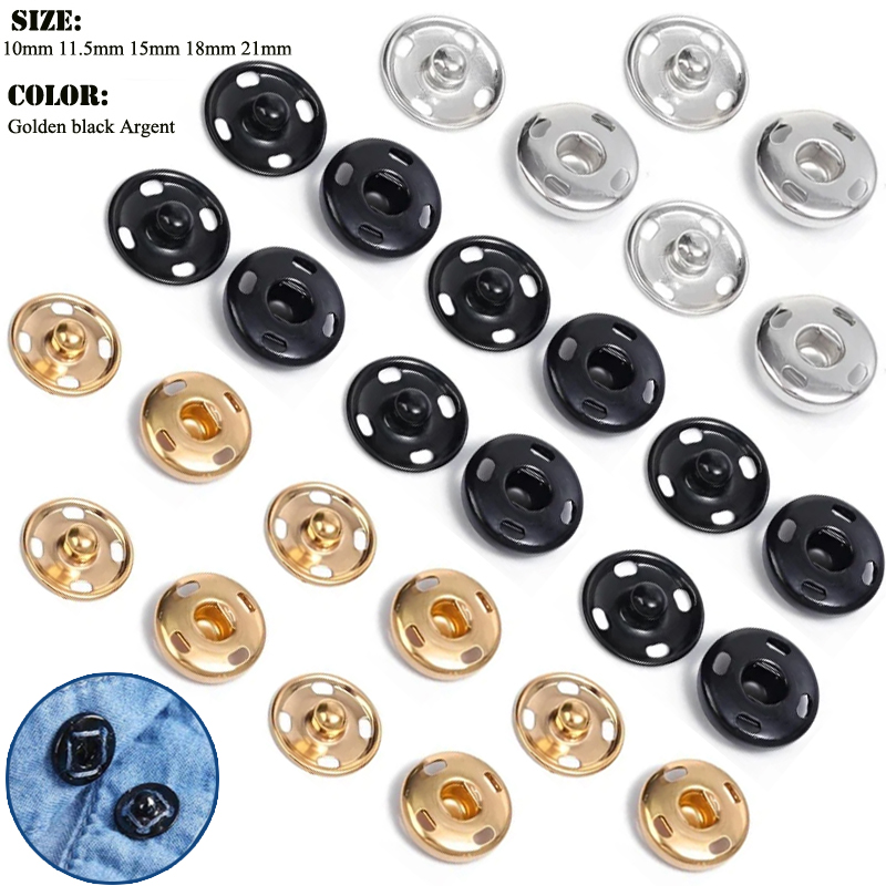 Iron On Stud Set - 10/50 ensemble 8-10mm boutons à pression