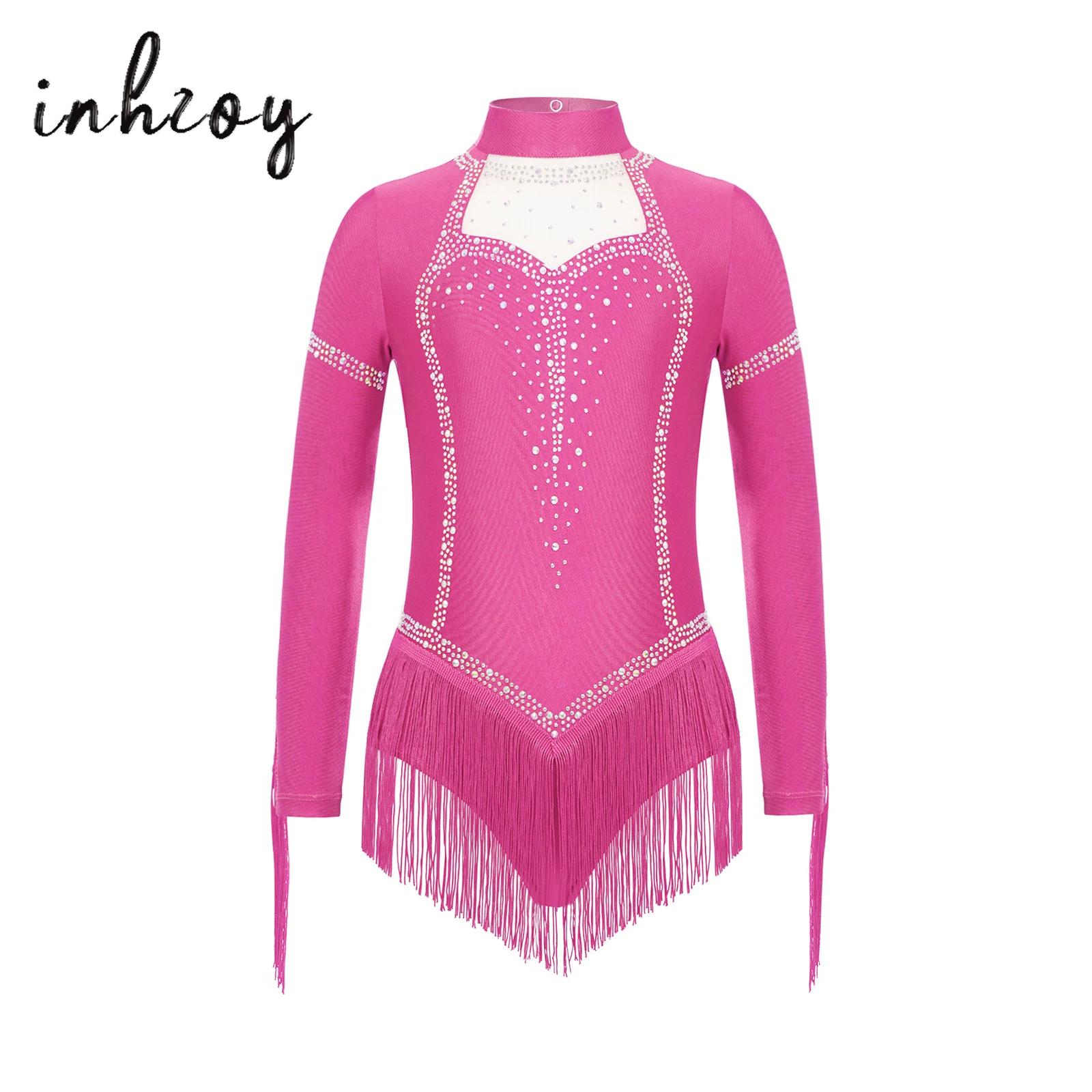 Rhinestone Banding Trim - Body de danse latine à franges