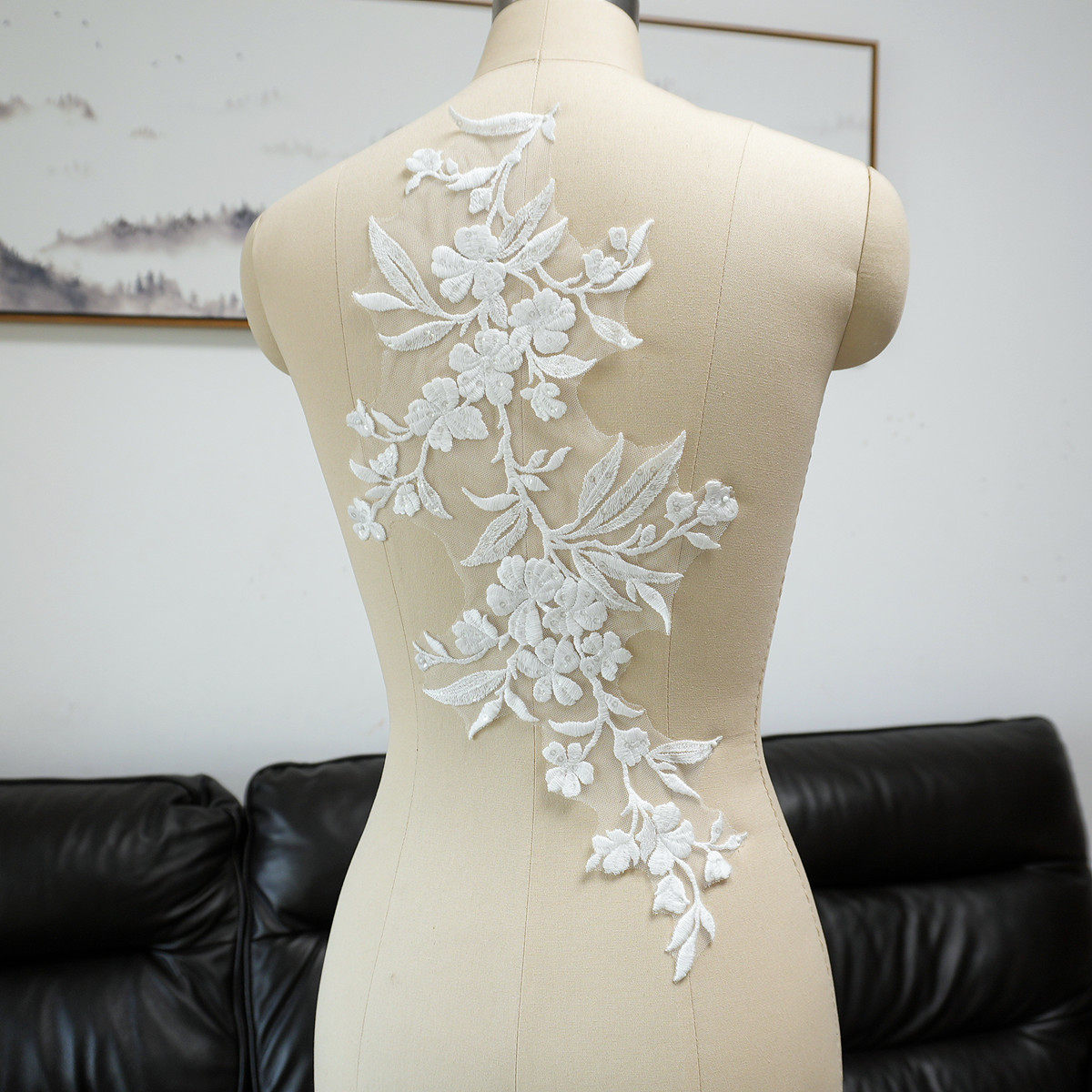 Craft Embellishments - Tissu à appliques de sequins floraux