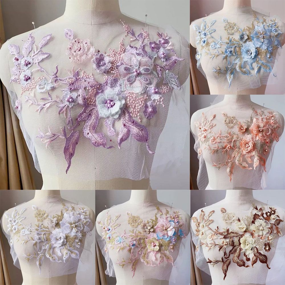Tissu en dentelle perlée à fle - Applique Patch Flower avis et prix