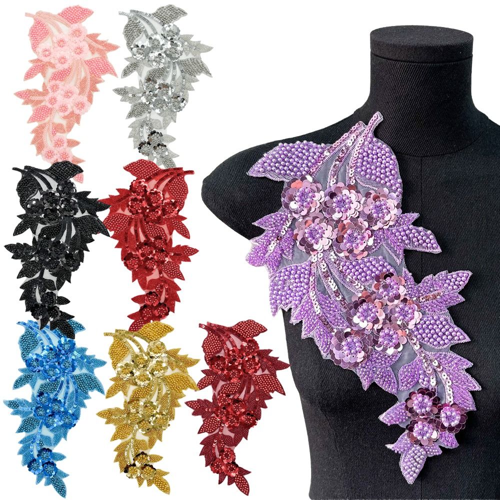 Patchs de fleurs 3D à sequins  - Applique Patch Flower avis et prix